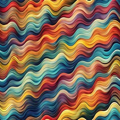 Obraz premium Abstract Wave Background Seamless Wallpaper Background. Perfect for: Abstract designs, modern art, vibrancy, motion, creativity