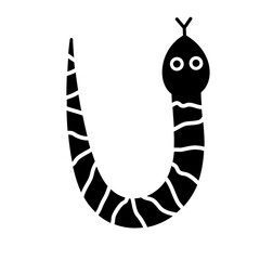 Cute Black Snake cartoon