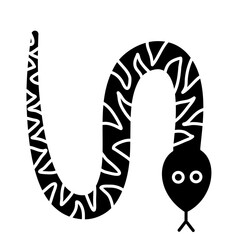 Cute Black Snake cartoon