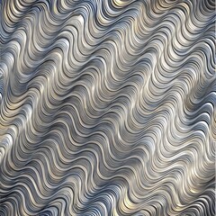 Metallic Waves Pattern Seamless Wallpaper Background. Perfect for: Modern designs, industrial themes, modernity, elegance, strength