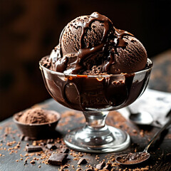 chocolate ice cream with chocolate