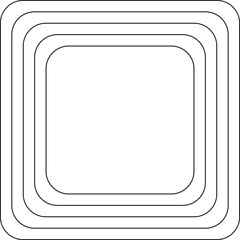 Rounded square line frame dynamic blend. Technology element