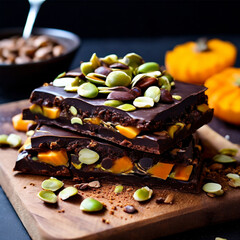 chocolate cake with nuts and raisins