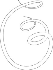 Spiral line hand drawn. Element design