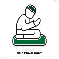 prayer icon, muslim prayer icon,man and female prayer icon