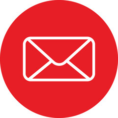 Oval Mail Icon Vector Illustration Free Vector