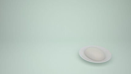 Round soap in a dish