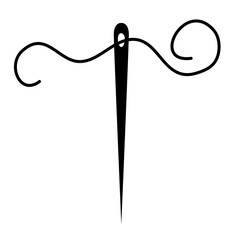 Needle and thread logo