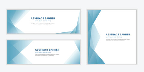 flat design modern Abstract shape banners set collection