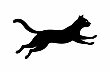 black and white cat silhouette, cat vector illustration, cats silhouette, animal silhouette isolated vector Illustration, png, cat icon
