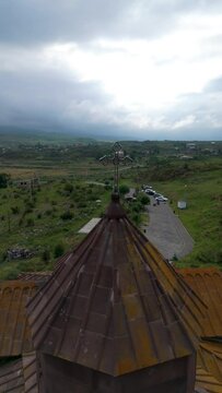 Hayravank Monastery located in Gegharkunik region. Taken with a drone.