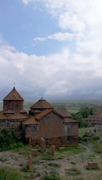 Hayravank Monastery located in Gegharkunik region. Taken with a drone.
