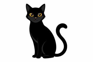 black and white cat silhouette, cat vector illustration, cats silhouette, animal silhouette isolated vector Illustration, png, cat icon