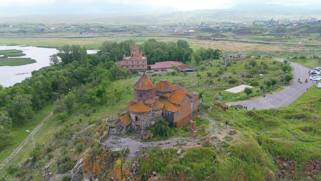 Hayravank Monastery located in Gegharkunik region. Taken with a drone.
