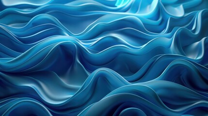 Obraz premium A futuristic digital hub with blue and cyan LED lights illuminating the environment.