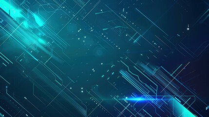 Obraz premium An intricate abstract digital landscape with flowing, wave-like structures in shades of blue and cyan, creating a surreal and dynamic scene.