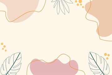 Blob Leaves Minimalist Background