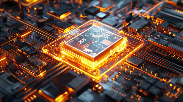 Lit Processor on Motherboard During Active Computer Operations