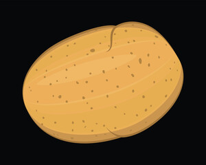 Illustration of a single potato