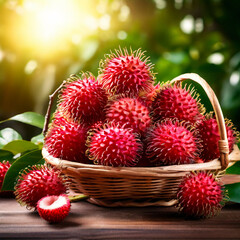 strawberries in a basket