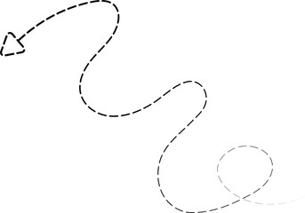 Arrow directions with dashed lines