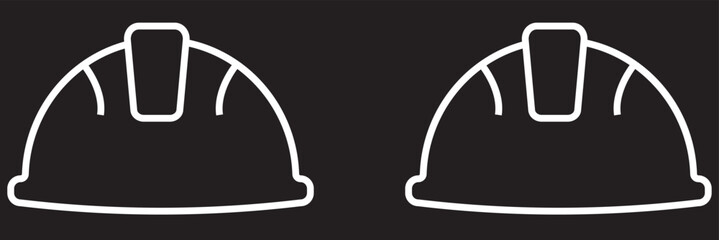 Helmet icon set vector. Motorcycle helmet sign and symbol. Construction helmet icon. Safety helmet