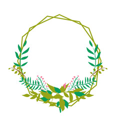 Flower wedding circle frame