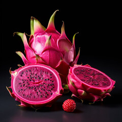 dragon fruit isolated on white background