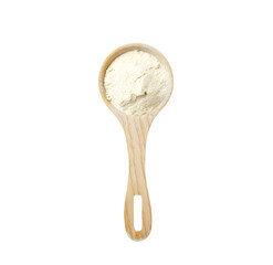 Scoop of natural laundry powder, Isolated on Transparent background.