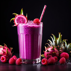 strawberry smoothie with kiwi and strawberry