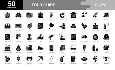 Tour Guide icon set