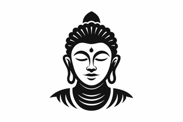 black and white buddha silhouette, buddha vector illustration, Lotus silhouette, Buddhism Lotus position silhouette isolated vector Illustration, png, buddha  icon	