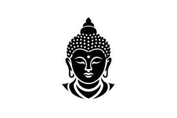 black and white buddha silhouette, buddha vector illustration, Lotus silhouette, Buddhism Lotus position silhouette isolated vector Illustration, png, buddha  icon	