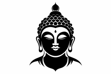 black and white buddha silhouette, buddha vector illustration, Lotus silhouette, Buddhism Lotus position silhouette isolated vector Illustration, png, buddha  icon	