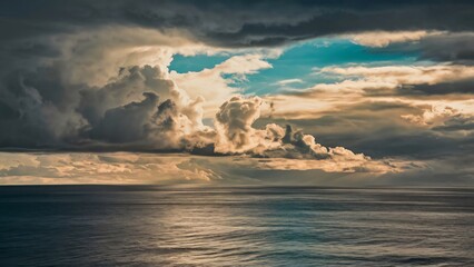 calm weather sea ocean clouds stunning