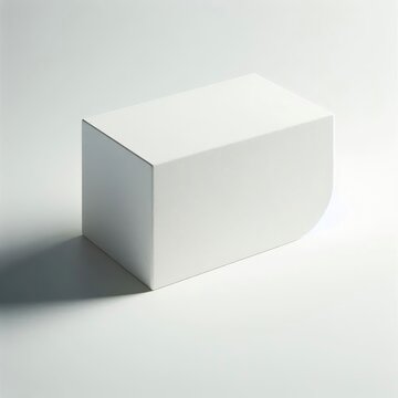 white box on white background