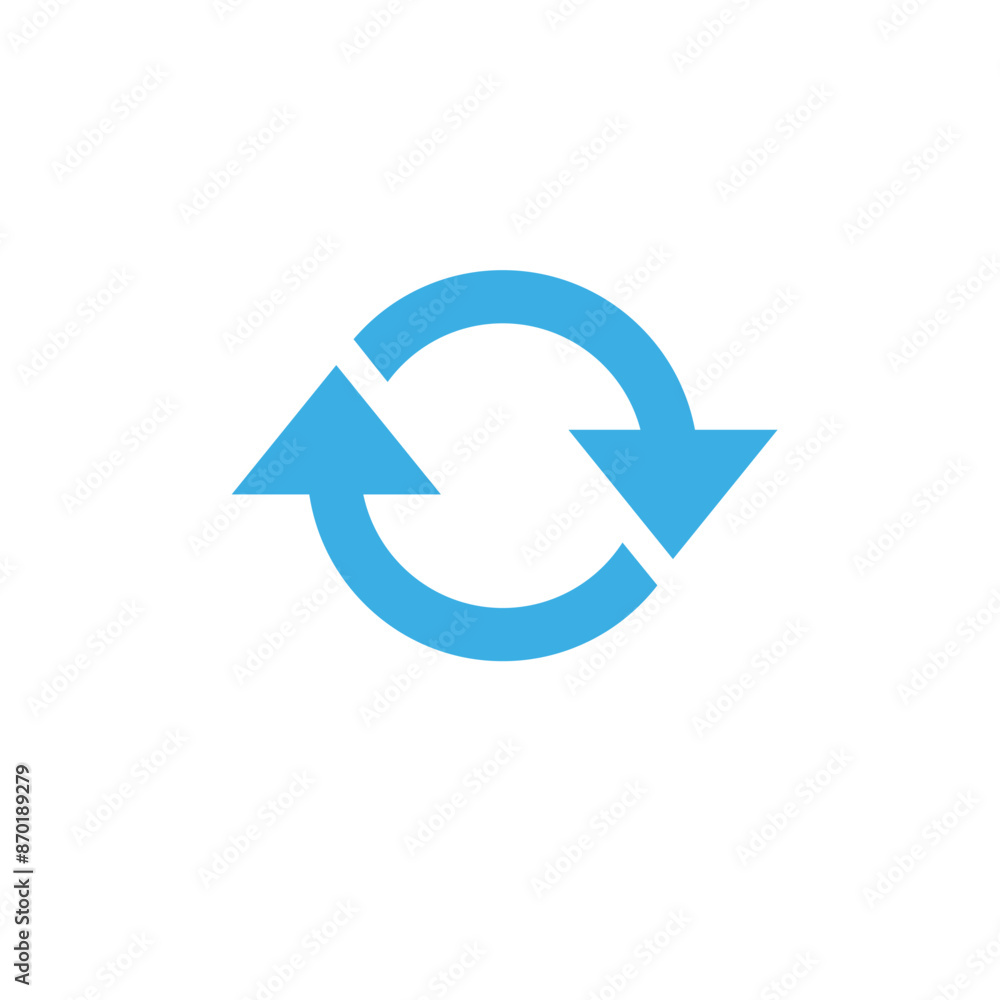 Poster arrow sign icon vector. reload, refresh, loop, direction, rotate isolated flat icon for web and mobi