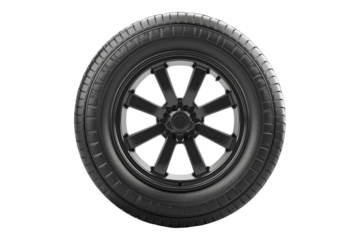 Car tire isolated on transparent background