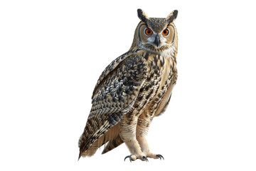Naklejka premium Eagle owl isolated on transparent background