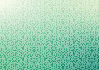 Gradient leaf green pattern line background