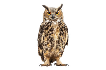 Naklejka premium Eagle owl isolated on transparent background