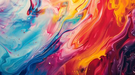 With each brushstroke, a kaleidoscope of colors emerges on the canvas, as liquid joy flows freely, creating a vibrant tapestry of imagination.