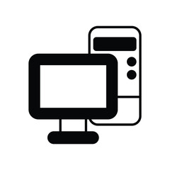 desktop icon with white background vector stock illustration