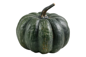 Green pumpkin isolated on transparent background