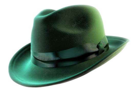 Green hat isolated on transparent background