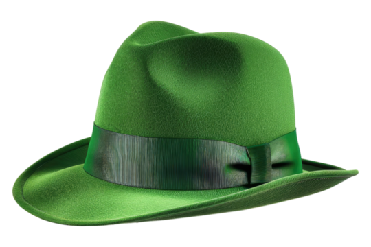 Green hat isolated on transparent background