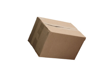 Cardboard box isolated on a white background