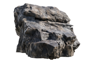 Huge rocks isolated on transparent background