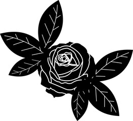 Rose Flower Silhouette