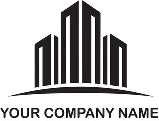 Fototapeta premium House real estate logo template. Home with window and building roof. Property and realty illustration